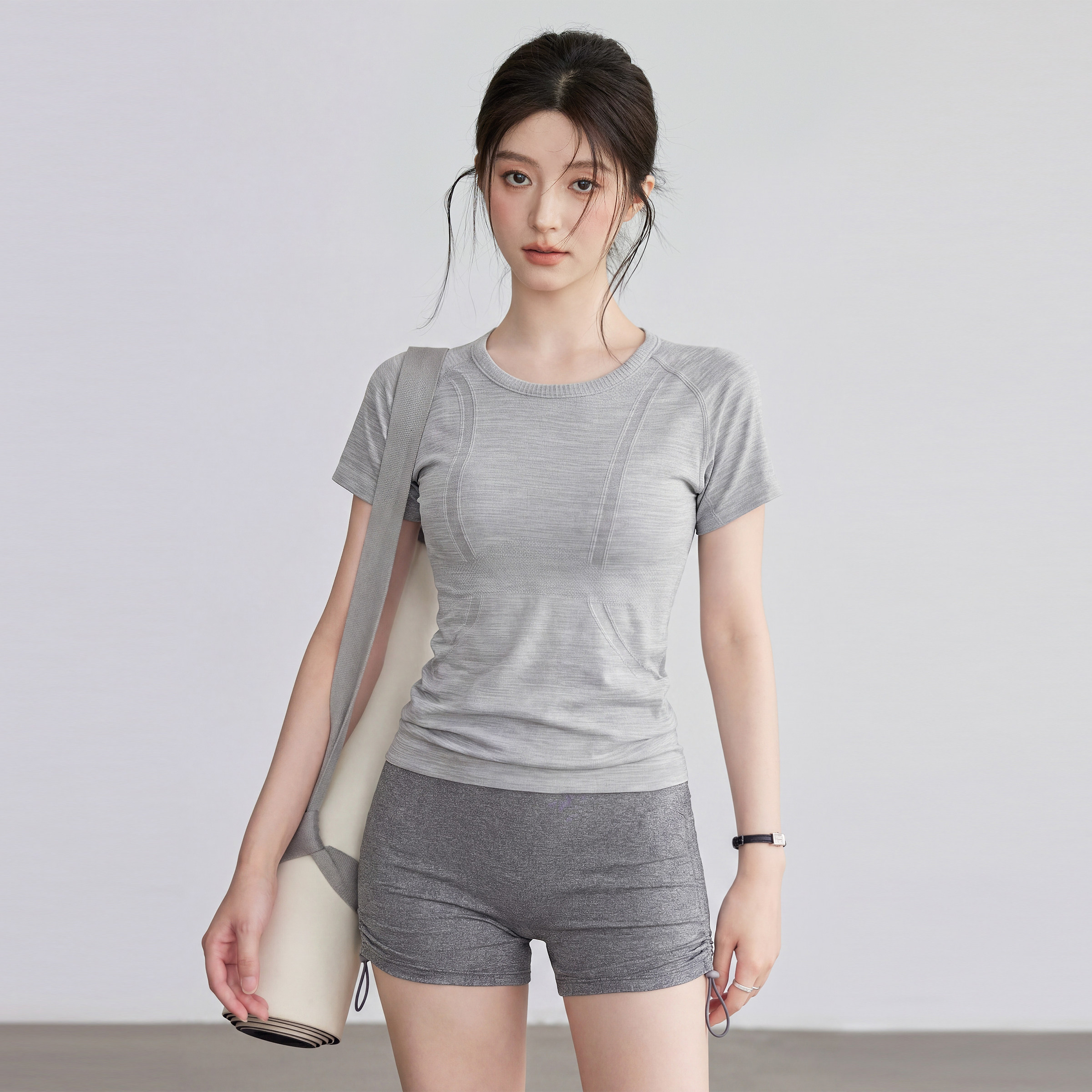 VOJ夏季速干瑜伽服上衣健身短袖图片
