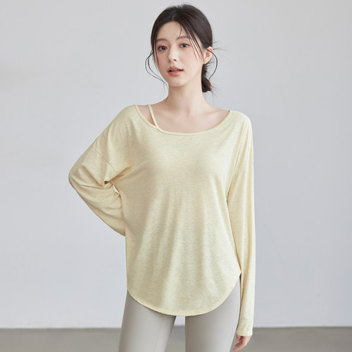 VOJ透气瑜伽服罩衫薄宽松遮肉