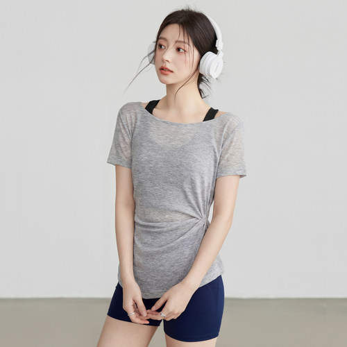 VOJ运动罩衫女速干上衣t恤瑜伽服