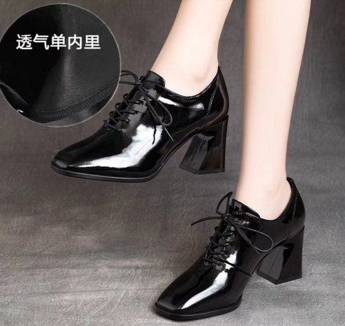 顾明强皮鞋店方头系带单鞋CF8-18