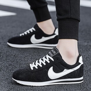 春季透气亚麻鞋男韩版潮流薄款情侣运动休闲鞋男轻便时尚阿甘鞋男