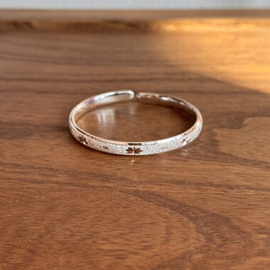 千凤银足银999满天星纯银手镯女