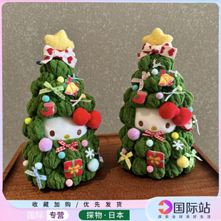 日本正版新年款雪人圣诞树系列HelloKitty玩偶挂件包包公仔挂饰