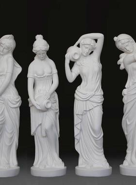 大号石膏人物像摆件雕塑艺术树脂玻璃钢美陈道具别墅庭院花园饰品