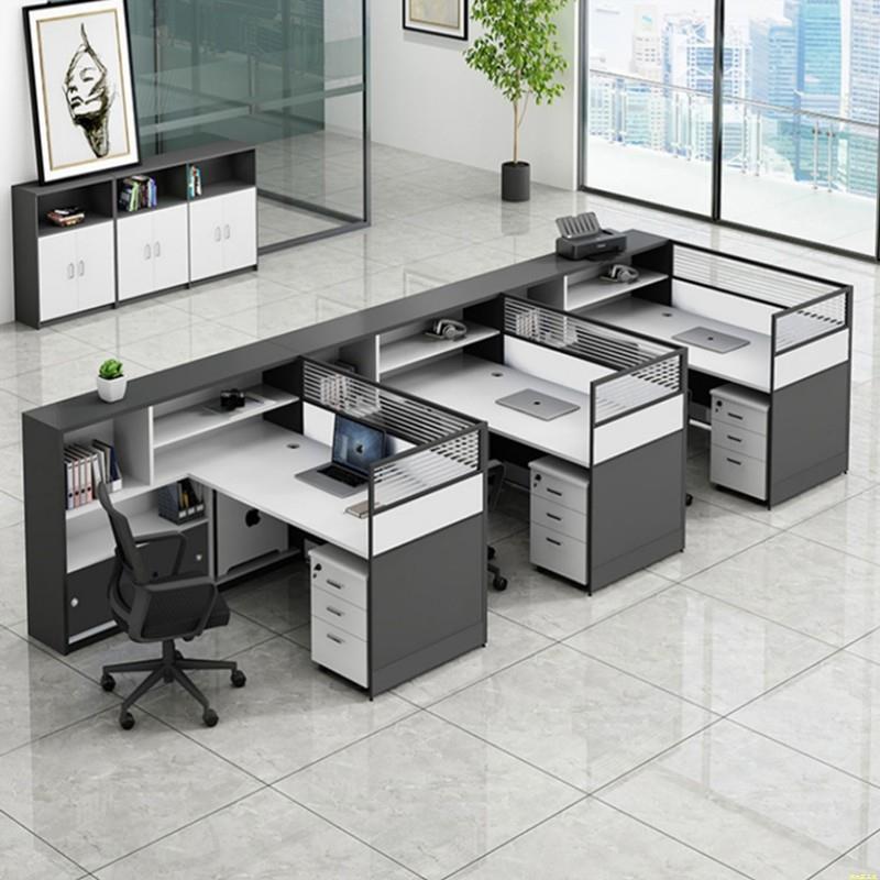 职员办公桌屏风员工电脑办公桌椅组合246人卡座财务室单人办公桌