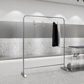 店不锈钢简约移动陈列童装 挂衣杆男女装 中岛架 店展示架落地式 服装