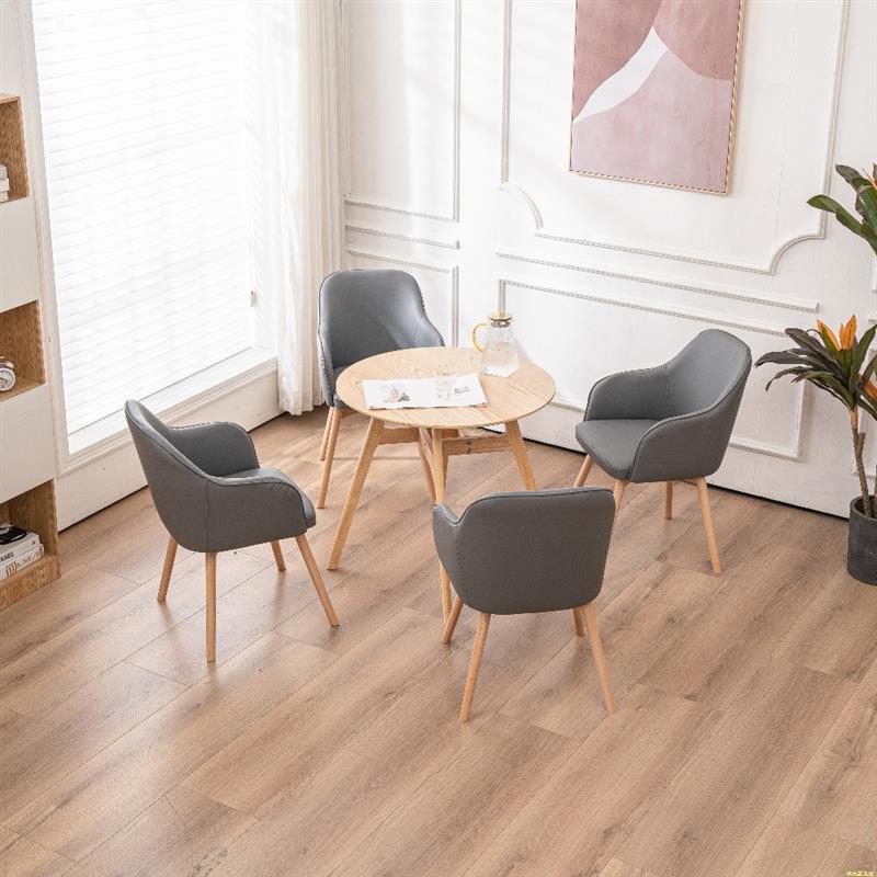 实木简约家用商用办公室餐厅休闲酒店会客洽谈单人沙发椅桌椅组合