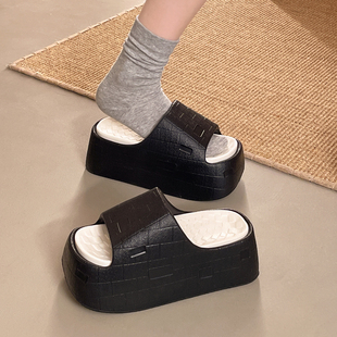 厚底网红时尚 新款 小个子户外防滑防臭eva矮子乐 女外穿夏季 7CM拖鞋