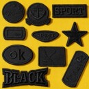 黑色布贴无痕修补羽绒服补丁贴刺绣自粘免缝衣服破洞皮衣T恤裤 子