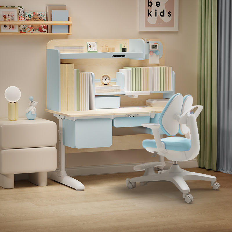 黑白调S2集成护眼实木学习桌