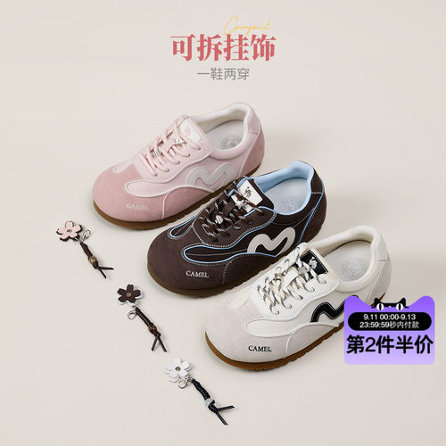 骆驼德训鞋女休闲百搭板鞋小白鞋