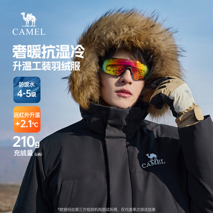 2025加厚保暖中长款 毛领羽绒服男冬季 外套男 派克工装 骆驼男装