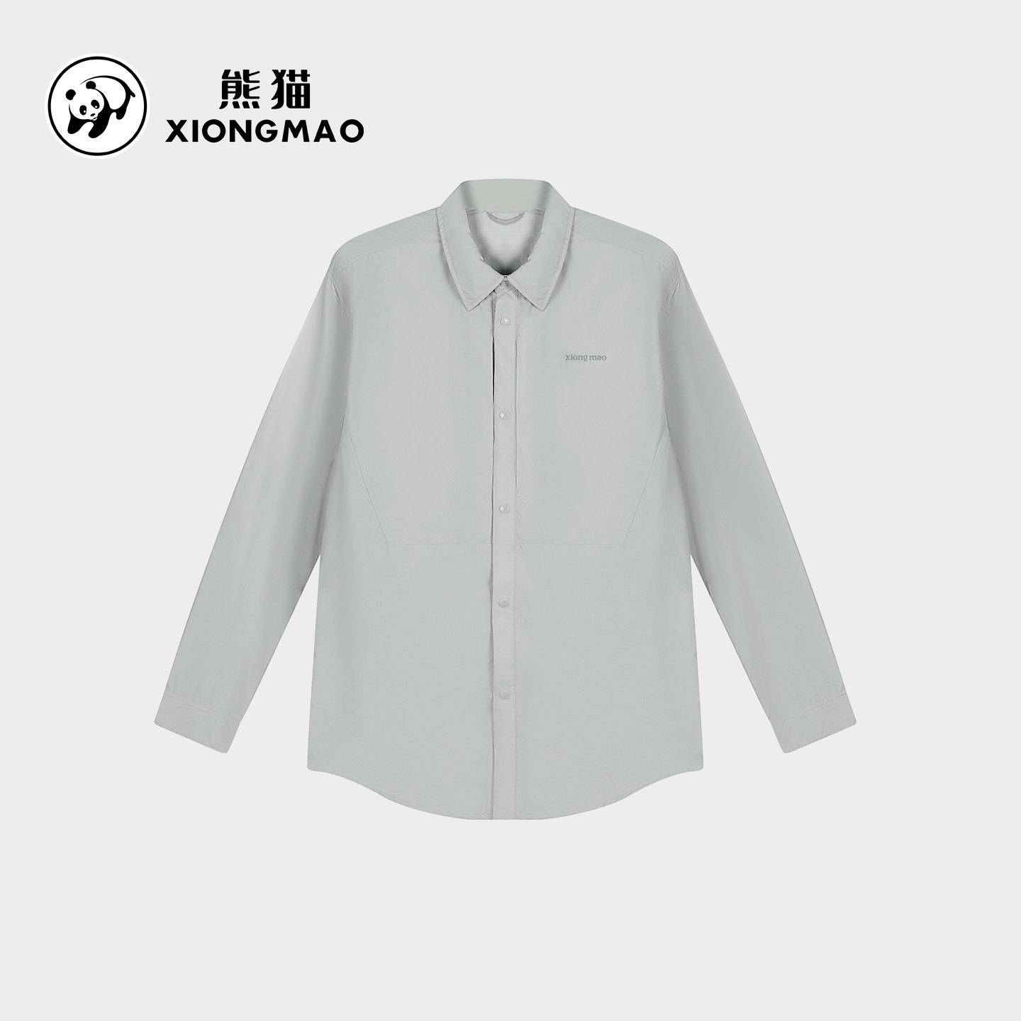 熊猫长袖衬衫女款2026春新款轻薄款宽松时尚凉感翻领防晒上衣外套