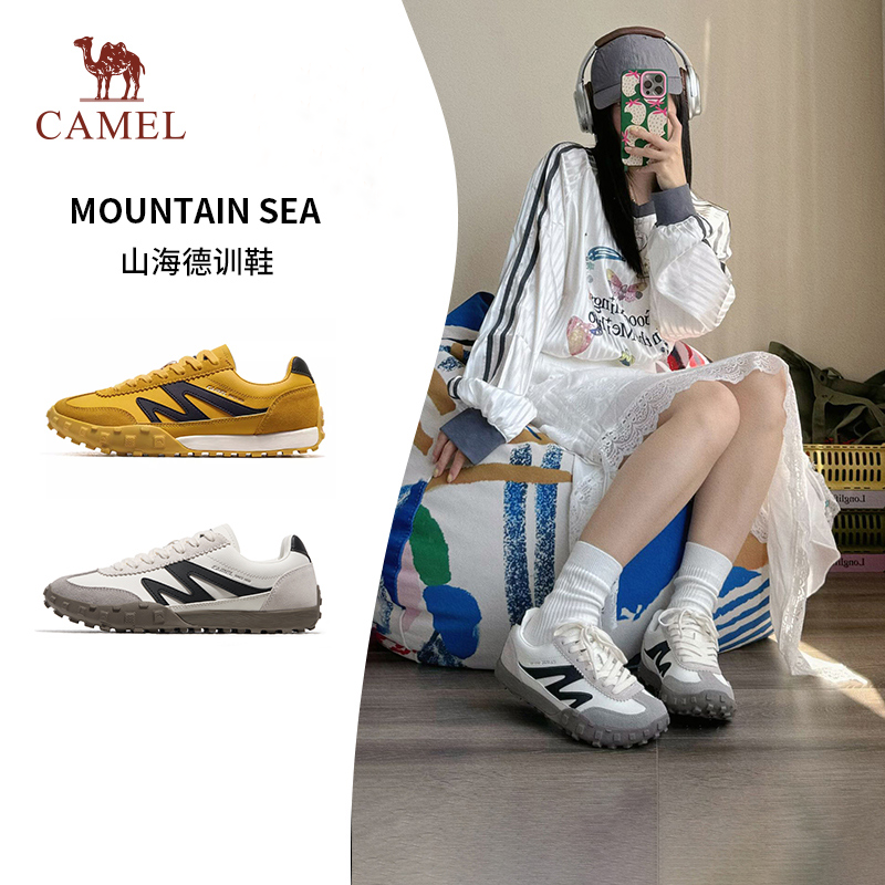 骆驼女鞋T头德训鞋2025秋冬情侣复古运动鞋小白鞋户外休闲板鞋,女鞋,休闲板鞋,淘宝优惠券,粉丝福利购,淘宝优惠卷