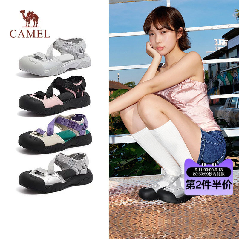 骆驼女鞋夏季休闲运动凉鞋沙滩鞋图片