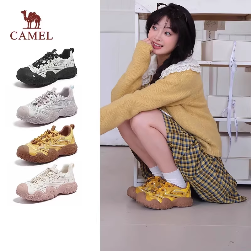 骆驼女鞋厚底丑萌鞋时尚休闲鞋女