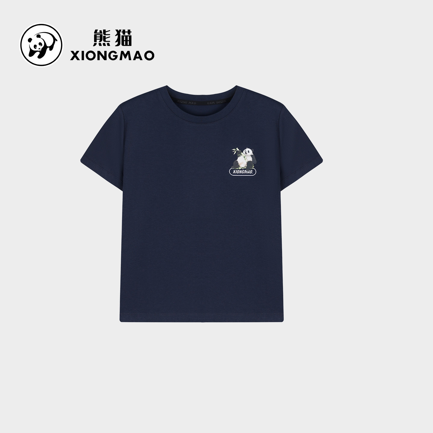 熊猫女款速干短袖T恤2026春季新款轻薄透气抑菌运动休闲圆领上衣