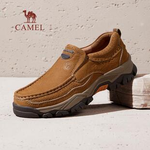 2025冬季 男士 柔软舒适牛皮耐磨放滑经典 厚底休闲皮鞋 工装 骆驼男鞋