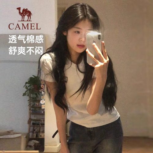 骆驼户外健身衣T恤2024春夏新款