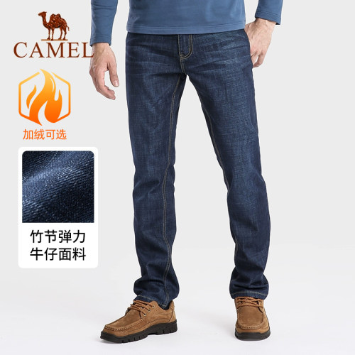 骆驼男装牛仔裤水洗秋冬