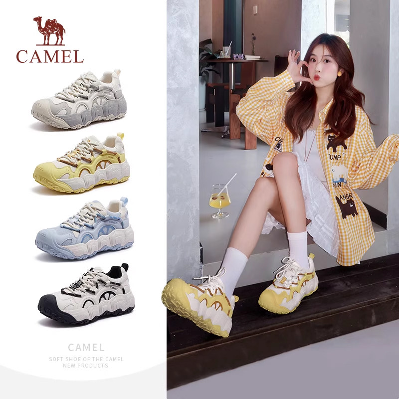 【迪丽热巴同款】骆驼柠萌丑萌鞋2026春夏户外透气运动鞋板鞋