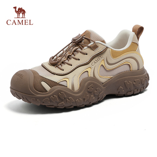 骆驼丑萌鞋女鞋2026早春新款厚底抓地户外徒步登山鞋运动休闲板鞋