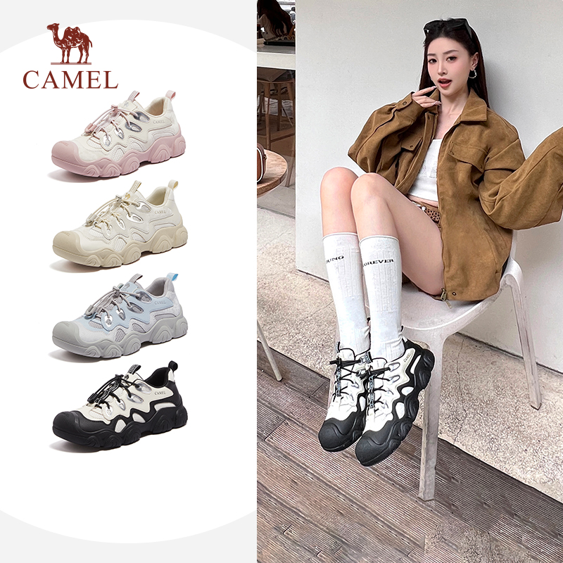 骆驼女鞋时尚丑萌鞋休闲运动鞋