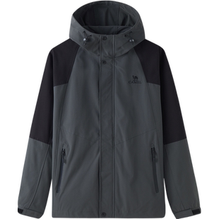 骆驼山海夹克秋冬款防风加绒保暖登山服外套男士休闲户外旅行服女