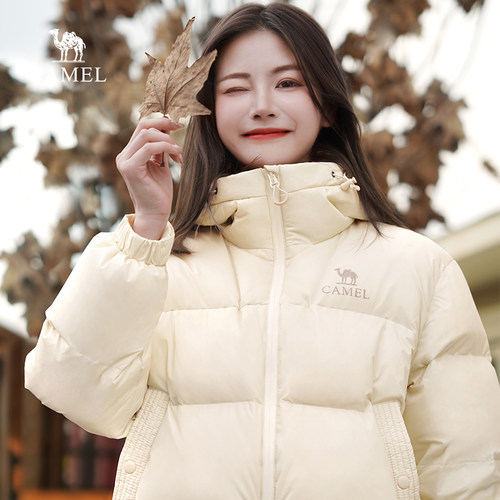 骆驼女装短款羽绒服加厚保暖外套