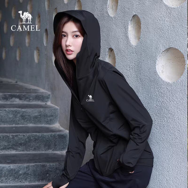 骆驼男装防晒衣男夏季2026原纱耐穿凉感防紫外线连帽皮肤衣男