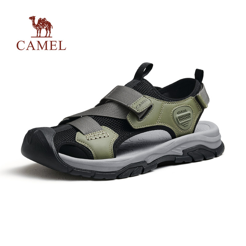 骆驼凉鞋男款夏季沙滩鞋爸爸运动户外网面透气外穿防滑包头鞋男士