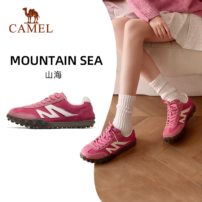 骆驼山海户外运动鞋女复古德训鞋