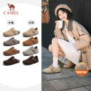 骆驼勃肯鞋女2025秋季新款复古加绒厚底懒人一脚蹬百搭毛毛鞋拖鞋