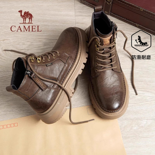 休闲中高帮英伦风复古时装 骆驼马丁靴男鞋 靴户外男款 工装 靴子 美式