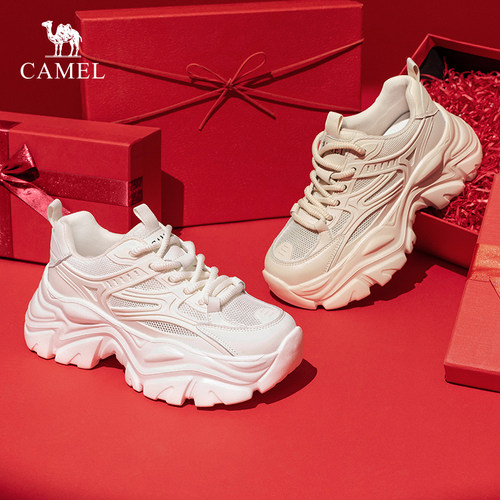 2023女鞋骆驼厚底时尚