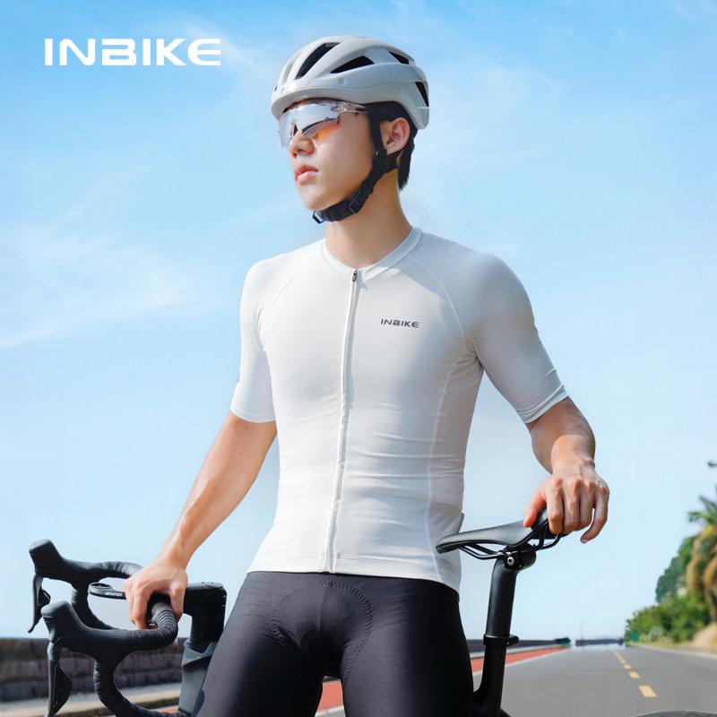INBIKE骑行服短袖夏季男带口袋轻薄速干上衣自行车公路车专业套装