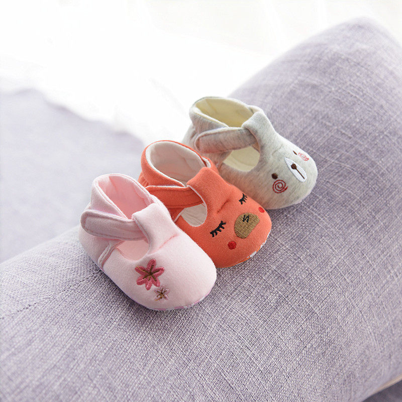 男女宝宝步前鞋学步春季0-6-12个月1岁3婴儿软底防滑鞋子春秋棉布