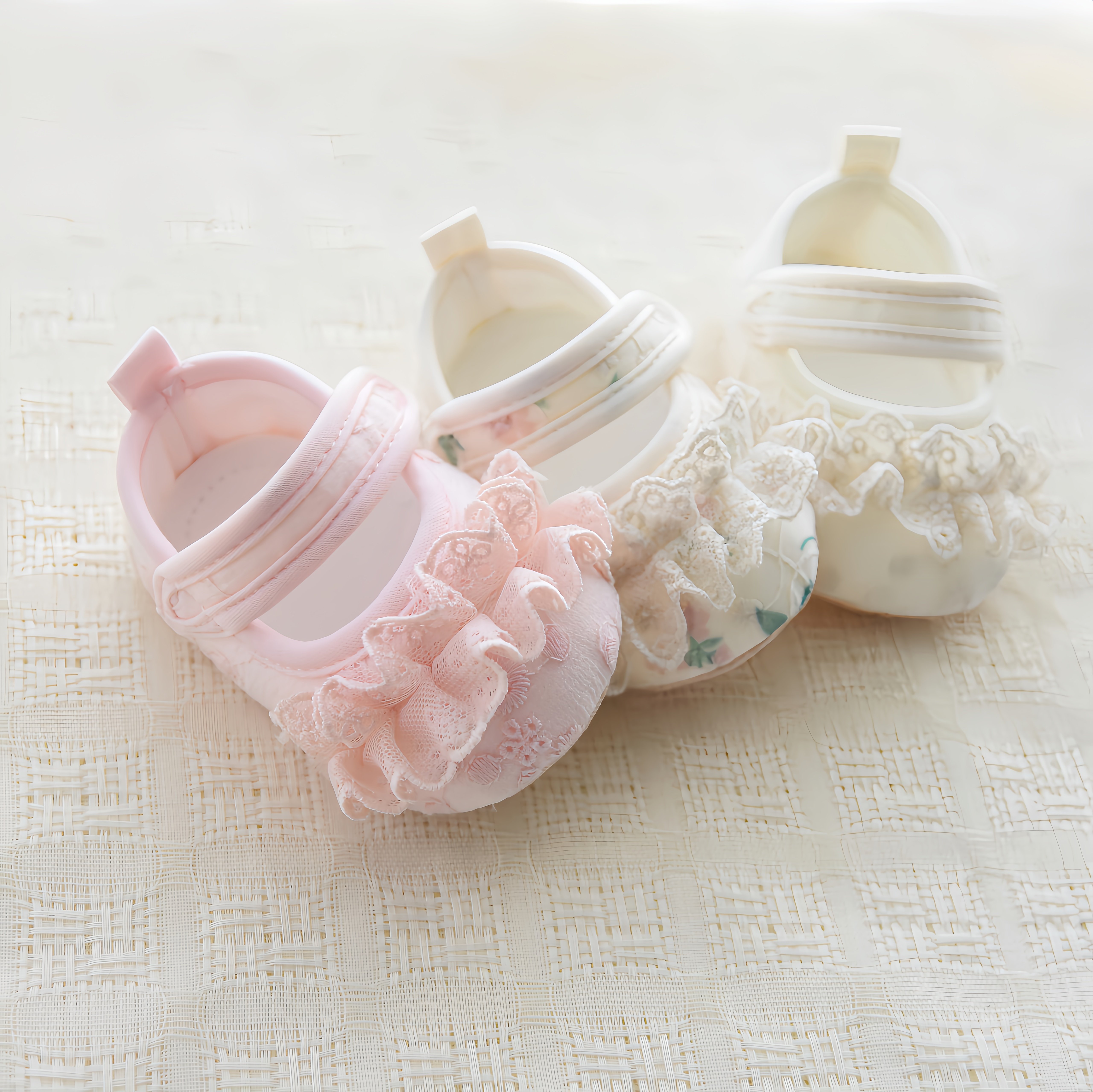 春季新生婴儿鞋女宝宝公主鞋小月龄3-6-12月秋防滑软底步前鞋不掉