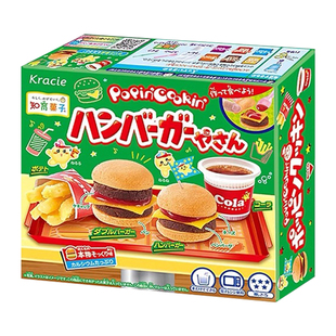 日本食玩嘉娜宝diy手工玩具套装可食汉堡包烟花冰淇淋披萨大礼包