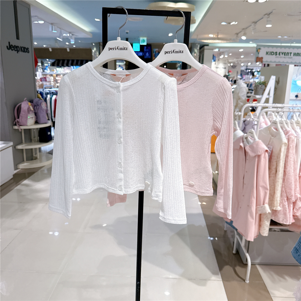 perimitz女童纯色轻薄防晒外套韩国代购2025夏季儿童洋气皮肤衣