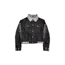 高级设计感男女夹克外套 刷银刺绣牛仔原牛外套正肩修身 DETW 25AW