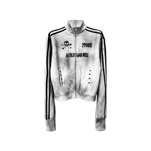 DETW 原创小众水洗喷脏做旧骷髅05休闲街头立领外套夹克男女 25AW