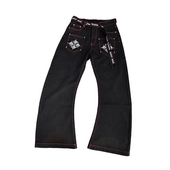 原创小众弯刀飘带缝线剪裁显瘦百搭高级感牛仔裤 DETW 25AW 男女