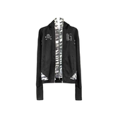 骷髅头金属扣假两件双层虎纹内里正肩修身 DETW 25AW 卫衣外套男女