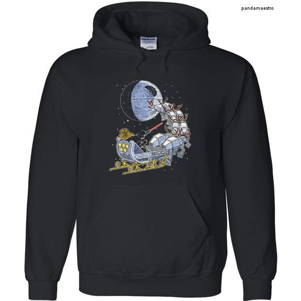 Star Wars Darth Vader Christmas Sled AT-AT Reindeer  Hoodie
