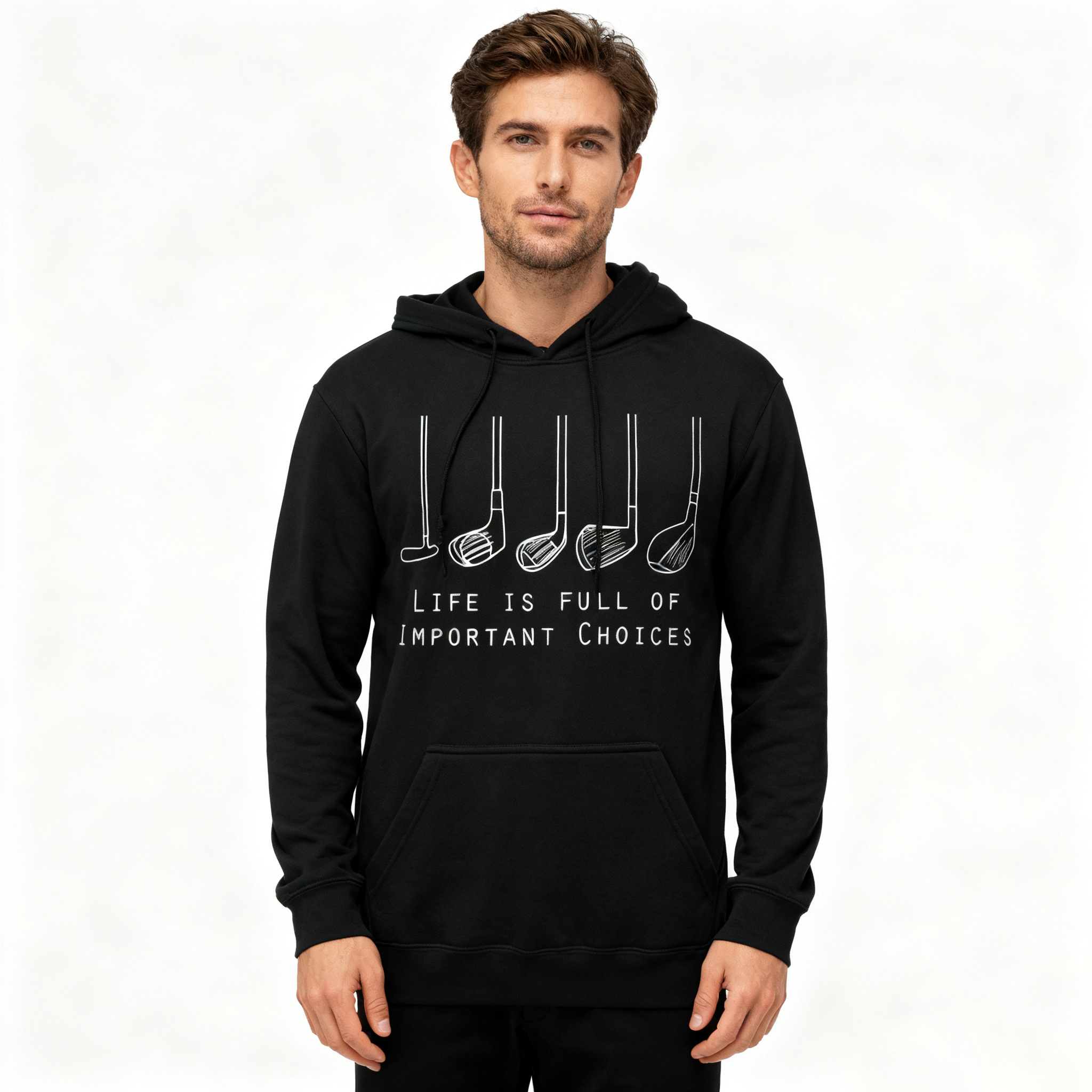 球杆 golf golfer 高尔夫球手卫衣男装HOODIE男孩儿童帽衫