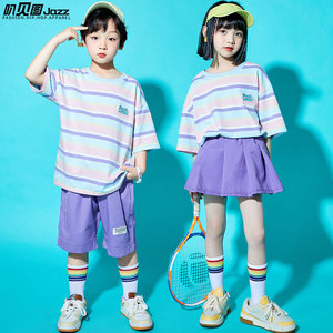 六一儿童表演服装小学生毕业拍照衣服幼儿园演出服啦啦操舞蹈服夏