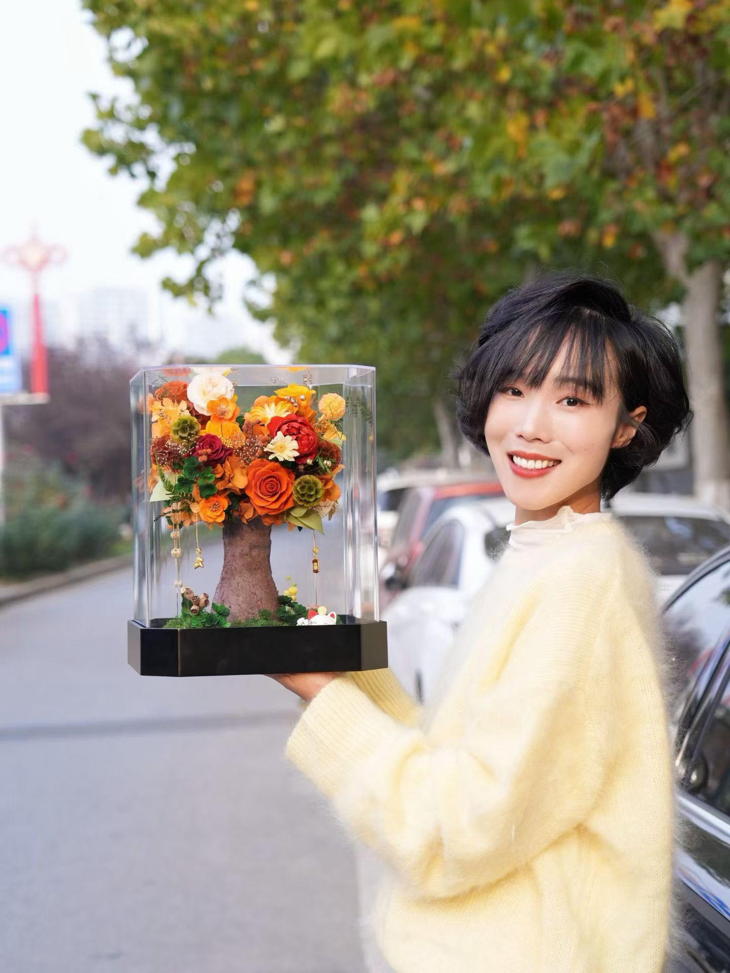 永生花相框礼盒幸福树发财树送女朋友闺蜜导师同事生日乔迁开业