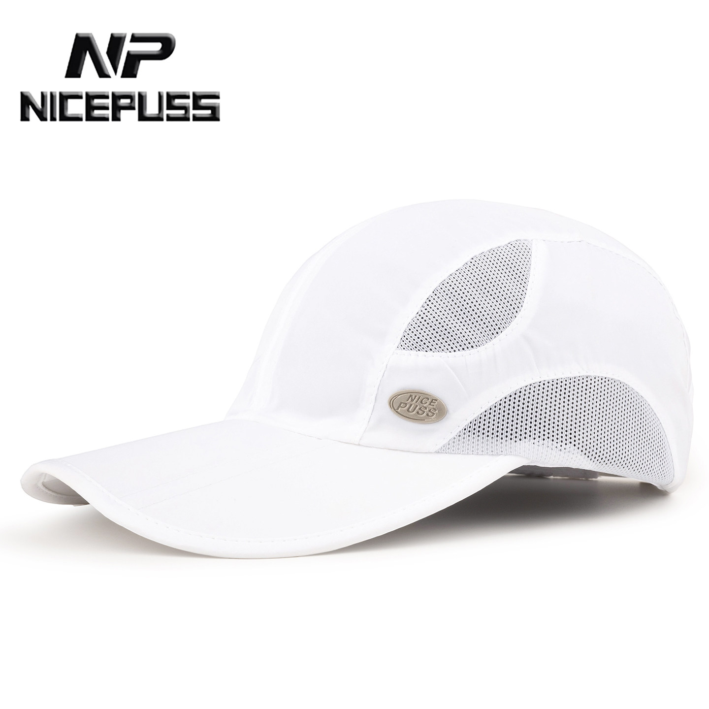 NP夏季速干帽子男款透气棒球帽户外遮阳帽女薄款可折叠防晒鸭舌帽