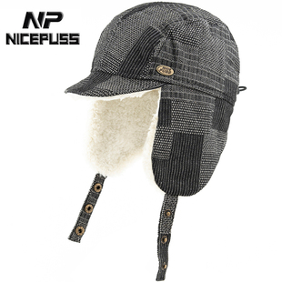 儿童帽子冬季男孩女孩秋冬保暖护耳帽羊羔毛棉帽男百搭牛仔雷锋帽